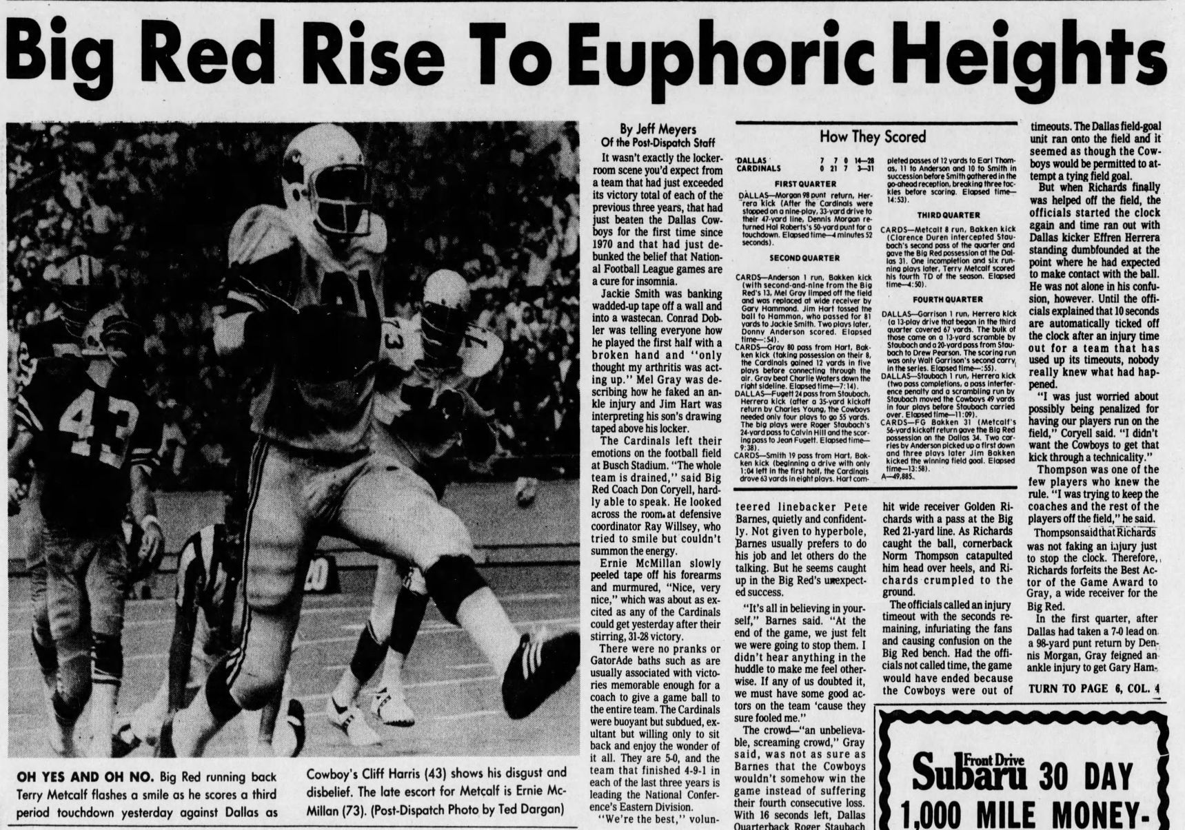 Oct. 13, 1974: Jackie rumbles to the end zone